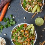 Pad Thai mit Gemüsenudeln - vegan, rein pflanzlich, glutenfrei, low carb - www.appleandginger.de